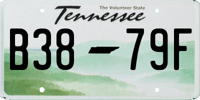 TN license plate B3879F