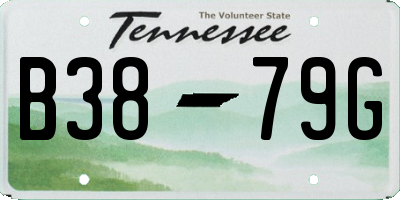 TN license plate B3879G