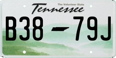 TN license plate B3879J