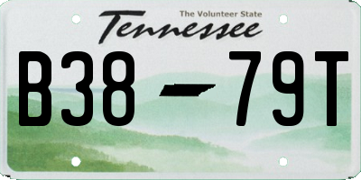TN license plate B3879T