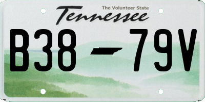 TN license plate B3879V