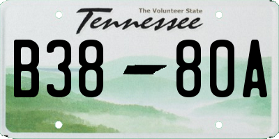 TN license plate B3880A