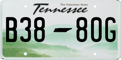 TN license plate B3880G