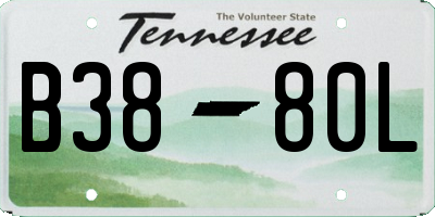 TN license plate B3880L