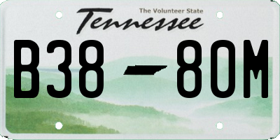 TN license plate B3880M