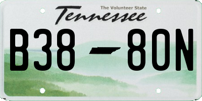 TN license plate B3880N