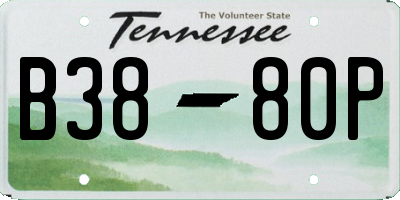 TN license plate B3880P