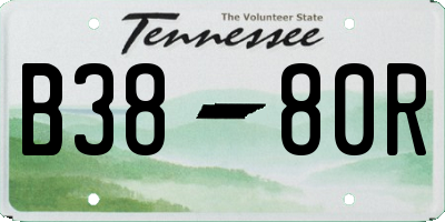 TN license plate B3880R