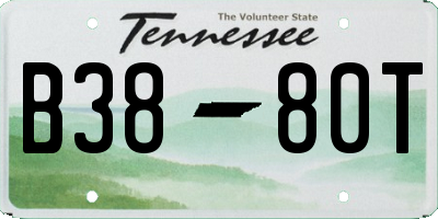 TN license plate B3880T