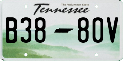 TN license plate B3880V