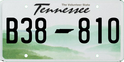 TN license plate B3881O