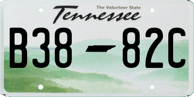 TN license plate B3882C
