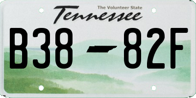 TN license plate B3882F