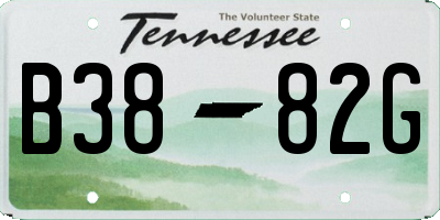 TN license plate B3882G