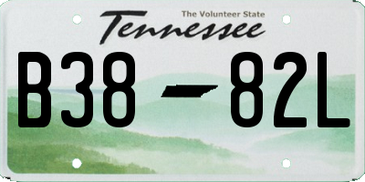 TN license plate B3882L