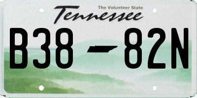 TN license plate B3882N