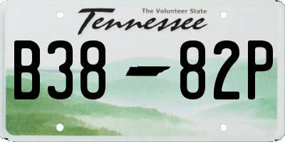 TN license plate B3882P