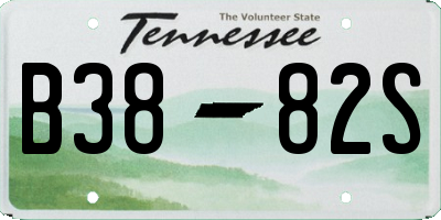 TN license plate B3882S