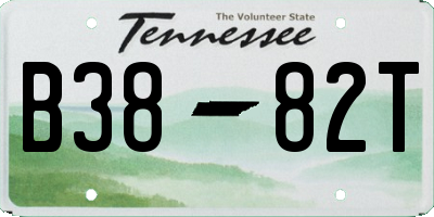 TN license plate B3882T