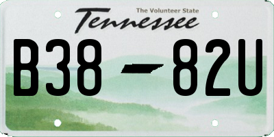 TN license plate B3882U