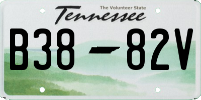 TN license plate B3882V