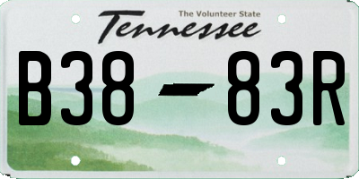 TN license plate B3883R