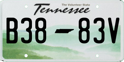 TN license plate B3883V