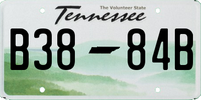 TN license plate B3884B