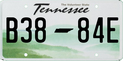 TN license plate B3884E