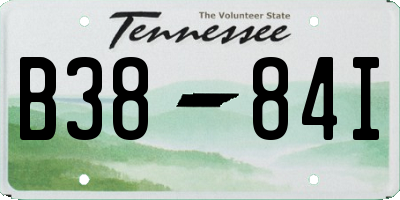 TN license plate B3884I
