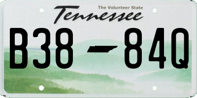 TN license plate B3884Q