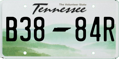 TN license plate B3884R