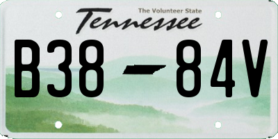 TN license plate B3884V