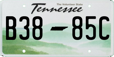 TN license plate B3885C