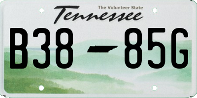 TN license plate B3885G