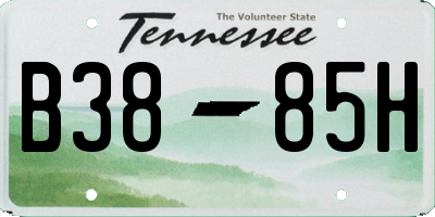 TN license plate B3885H