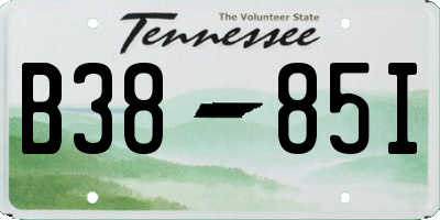 TN license plate B3885I