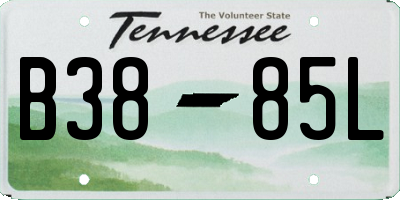 TN license plate B3885L