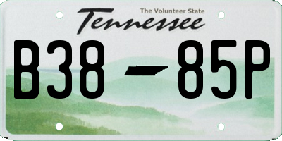TN license plate B3885P