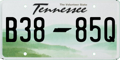 TN license plate B3885Q