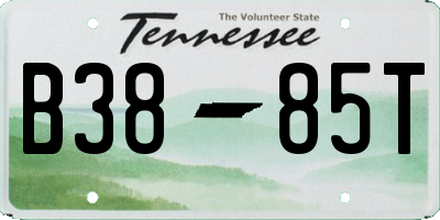 TN license plate B3885T