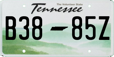 TN license plate B3885Z
