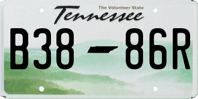 TN license plate B3886R