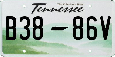 TN license plate B3886V