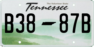 TN license plate B3887B