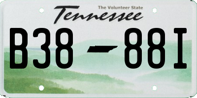 TN license plate B3888I