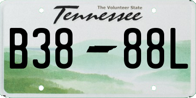 TN license plate B3888L