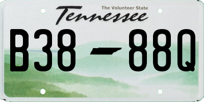 TN license plate B3888Q