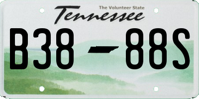 TN license plate B3888S