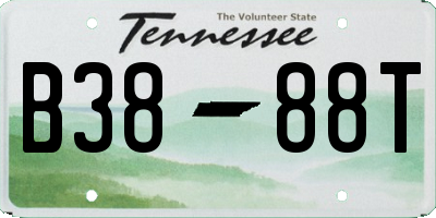 TN license plate B3888T